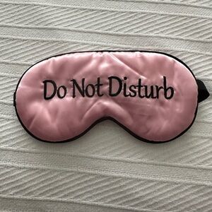 Do Not Disturb Pink Satin Face Mask